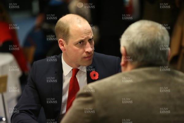 111117 - Wales v Australia - Under Armour Series 2017 - Prince William talks to members of the Welsh Rugby Charitable Trust before the game