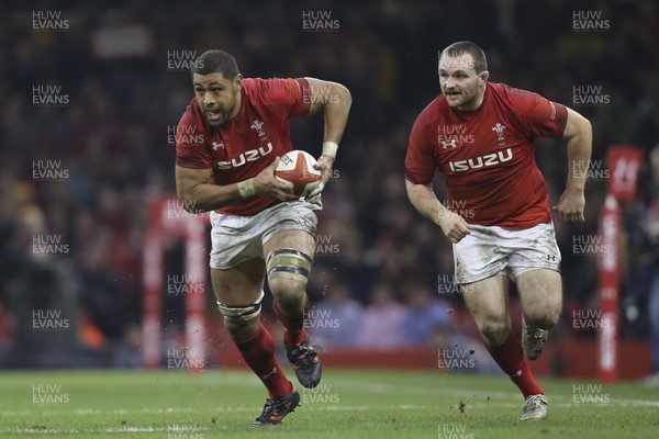 111117 - Wales v Australia, Under Armour Series 2017 - Taulupe Faletau of Wales and Ken Owens of Wales 