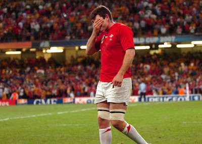 14.09.07 - Wales v Australia - Rugby World Cup 2007 -  Wales' Michael Owen looks dejected 