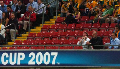 14.09.07 - Wales v Australia - Rugby World Cup 2007 -  Seats remain empty at the Millennium Stadium, Cardiff during the Wales v Australia, Rugby World Cup 2007 match 