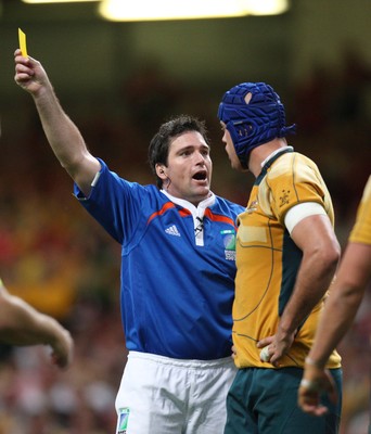 15.09.07 -Wales v Australia, RWC 2007 -  Australia Nathan Sharpe is sinbinned 