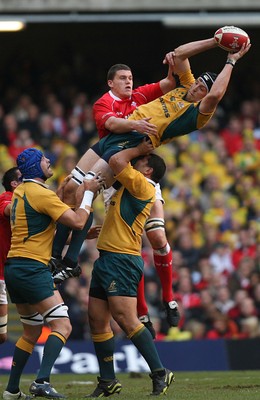 04.11.06  Wales v Australia, Invesco Perpetual Series 2006 Australia's Dan Vickerman claims lineout from Ian Jones 