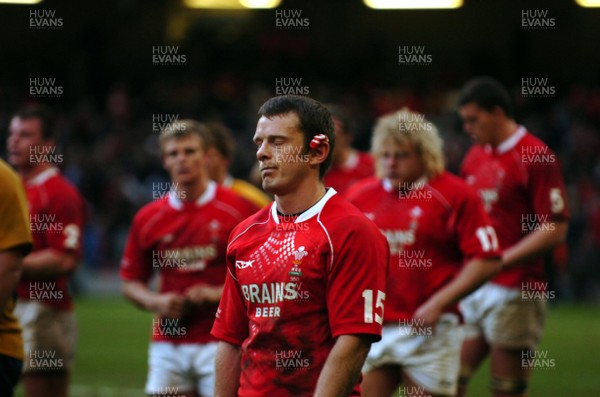 04.11.06  Wales v Australia.  Wales Kevin Morgan leaves the field at the end of the game  