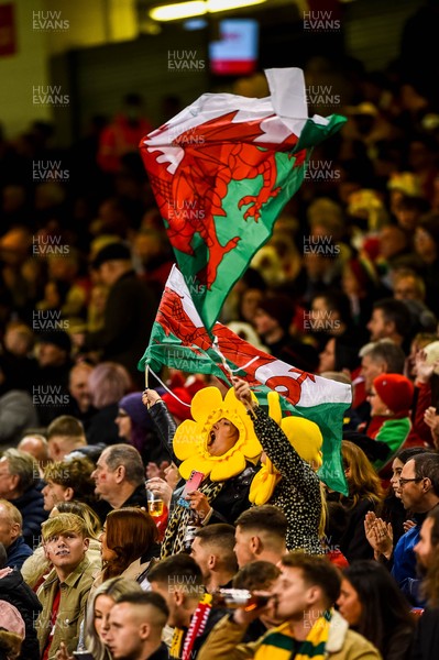 201121 - Wales v Australia - Autumn Nations Series - fans ahead of the game 
