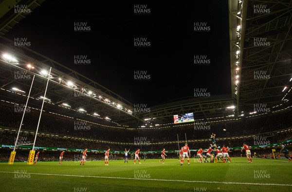 201121 - Wales v Australia, 2021 Autumn Nations Series - A general view of the Principality Stadium during the match