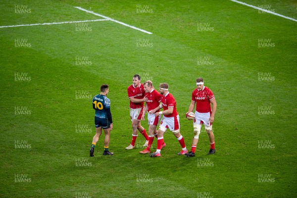 201121 - Wales v Australia - Autumn Nations Series - Nick Tompkins of Wales celebrates his try