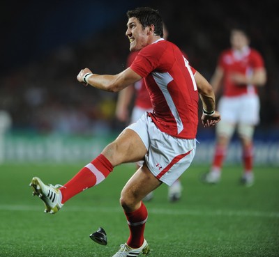 21.10.11 - Wales v Australia - Rugby World Cup Bronze Final - James Hook of Wales kicks at goal. 
