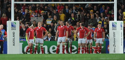 21.10.11 - Wales v Australia - Rugby World Cup Bronze Final - Wales players look dejected. 