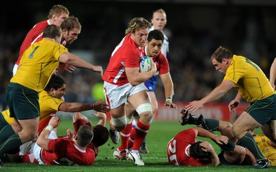 21.10.11 - Wales v Australia - Rugby World Cup Bronze Final - Andy Powell of Wales bursts through. 