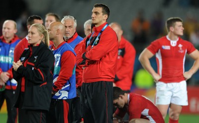 21.10.11 - Wales v Australia - Rugby World Cup Bronze Final - Sam Warburton of Wales looks dejected at the end of the game. 