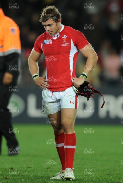 21.10.11 - Wales v Australia - Rugby World Cup Bronze Final - Leigh Halfpenny of Wales looks dejected at the end of the game. 