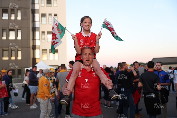 240923 - Wales v Australia - Rugby World Cup France 2023 - Pool C - Wales fans before the game