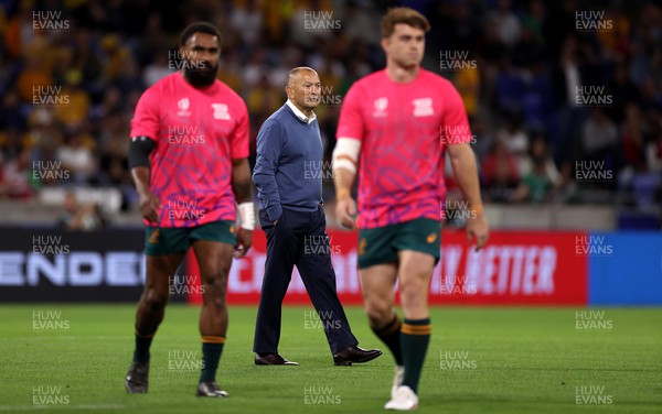 240923 - Wales v Australia - Rugby World Cup France 2023 - Pool C -  Australia Head Coach Eddie Jones during the warm up