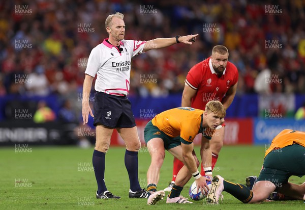 240923 - Wales v Australia - Rugby World Cup France 2023 - Pool C -  Referee Wayne Barnes