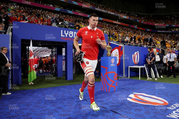 240923 - Wales v Australia - Rugby World Cup France 2023 - Pool C -  Adam Beard of Wales leads out his side