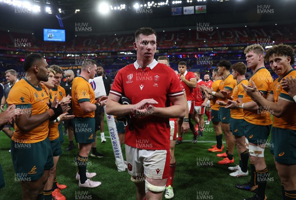 240923 - Wales v Australia - Rugby World Cup France 2023 - Pool C - Adam Beard of Wales at full time