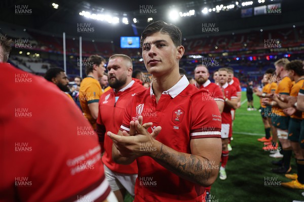 240923 - Wales v Australia - Rugby World Cup France 2023 - Pool C - Louis Rees-Zammit of Wales at full time