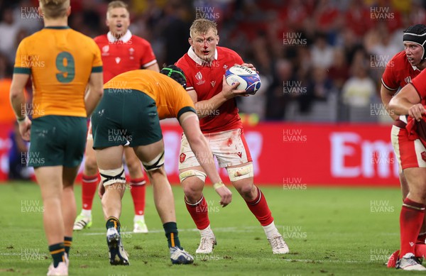 240923 - Wales v Australia - Rugby World Cup France 2023 - Pool C - Jac Morgan of Wales 