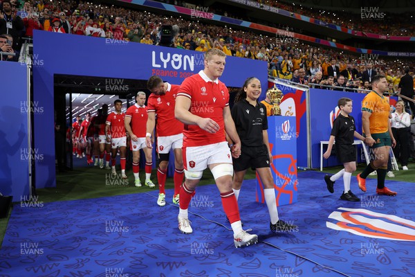 240923 - Wales v Australia - Rugby World Cup France 2023 - Pool C - Jac Morgan of Wales walks out of the tunnel