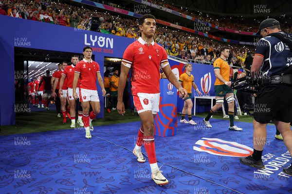 240923 - Wales v Australia - Rugby World Cup France 2023 - Pool C - Rio Dyer of Wales walks out the tunnel