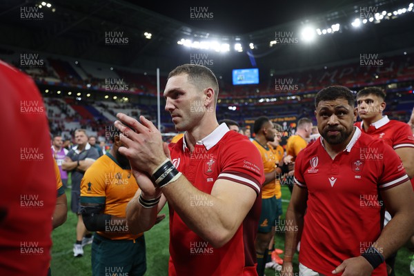 240923 - Wales v Australia - Rugby World Cup France 2023 - Pool C - George North of Wales at full time