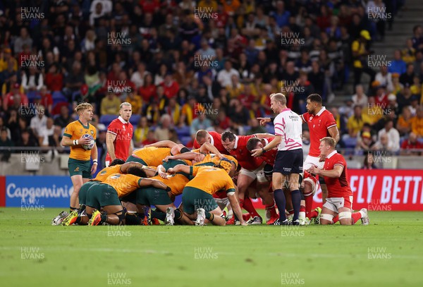 240923 - Wales v Australia - Rugby World Cup France 2023 - Pool C - Scrum
