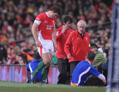 29.11.08 - Wales v Australia - Invesco Perpetual Series 2008 - Wales' Jamie Roberts goes off with an injury. 