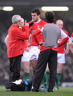 29.11.08 - Wales v Australia - Invesco Perpetual Series 2008 - Wales' Jamie Roberts  is treated by Prof John Williams and Physio Mark Davies after colliding with Australia's Stirling Mortlock. 