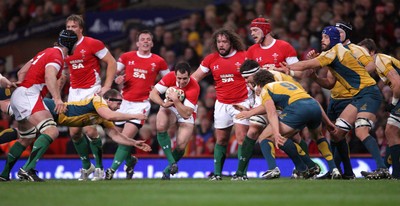 29.11.08 Wales v Australia... Wales' Gareth Cooper finds a gap. 