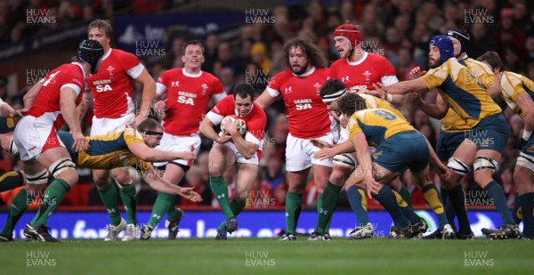 29.11.08 Wales v Australia... Wales' Gareth Cooper finds a gap. 