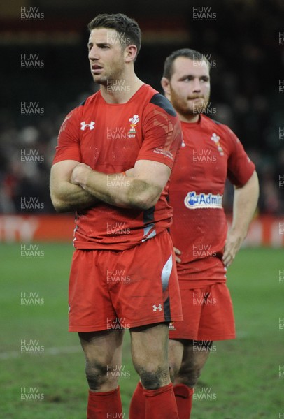 301113 - Wales v Australia - Dove Men Series 2013 -Alex Cuthbert and Ken Owens of Wales looks dejected