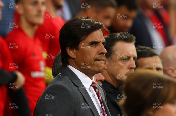 020917 - World Cup Qualifier -  European Group D - Wales v Austria - Coach of Wales Chris Coleman looks anxious before kick off