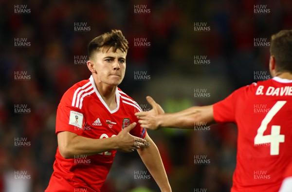 020917 - World Cup Qualifier -  European Group D - Wales v Austria - Ben Woodburn of Wales comes off the bench to score