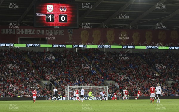 020917 - Wales v Austria, FIFA World Cup 2018 Qualifier - A general view of the stadium towards the end of the match