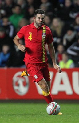 060213 - Wales v Austria, Vauxhall International Friendly Match, Swansea - Wales' Joe Ledley  