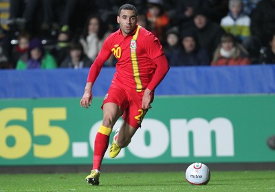 060213 - Wales v Austria, Vauxhall International Friendly Match, Swansea - Wales' Hal Robson-Kanu   