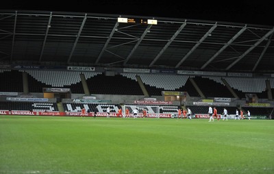 060213 - Wales v Austria - Vauxhall International Friendly Match - Swansea  -  The game is played in front of a small crowd at the Liberty Stadium, Swansea 