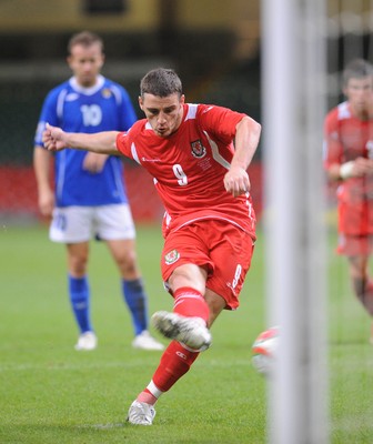 06.09.08 - World Cup 2010 Qualifying Wales v Azerbaijan Wales' Jason Koumas misses his opportunity so score from the penalty spot 