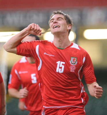 06.09.08 - World Cup 2010 Qualifying Wales v Azerbaijan Wales' Sam Vokes celebrates after scoring goal 