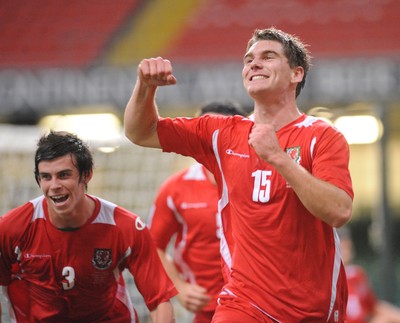 06.09.08 - World Cup 2010 Qualifying Wales v Azerbaijan Wales' Sam Vokes celebrates after scoring goal 