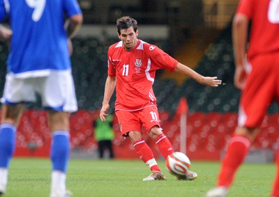 06.09.08 - World Cup 2010 Qualifying Wales v Azerbaijan Wales' Joe Ledley 