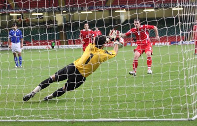06.09.08... Wales v Azerbaijan, World Cup 2010 Qualifying Match, Cardiff  -  Azerbaijan's keeper Kamran Agayev saves Jason Koumas' penalty kick 
