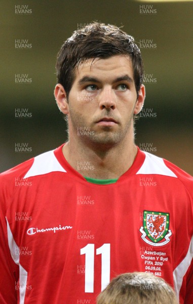 06.09.08... Wales v Azerbaijan, World Cup 2010 Qualifying Match, Cardiff  -  Wales' Joe Ledley 