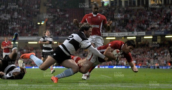 020612 - Wales v Barbarians - Powered by Under Armour -James Hook of Wales scores try