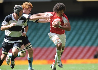 04.06.11 - Wales v Barbarians - DHL Challenge - Toby Faletau of Wales takes on Paul Tito of Barbarians. 