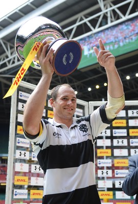 04.06.11 - Wales v Barbarians - DHL Challenge - Sergio Parisse of Barbarians lifts the winners trophy. 