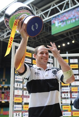 04.06.11 - Wales v Barbarians - DHL Challenge - Sergio Parisse of Barbarians lifts the winners trophy. 