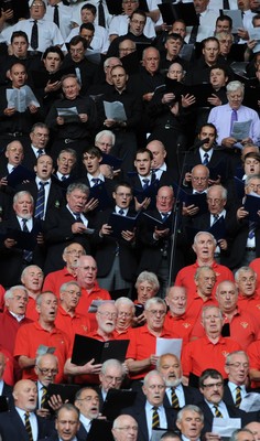 04.06.11 - Wales v Barbarians - DHL Challenge - Regimental Ban of the Royal Welsh and 1000 voice choir perform. 