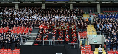 04.06.11 - Wales v Barbarians - DHL Challenge - Regimental Ban of the Royal Welsh and 1000 voice choir perform. 