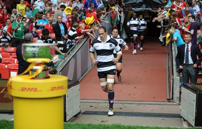04.06.11 - Wales v Barbarians - DHL Challenge - Sergio Parisse of Barbarians leads his team out. 